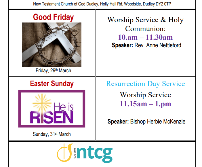 Easter Services at NTCG Dudley 2024